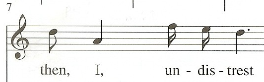 Leap of a minor sixth in measure 7