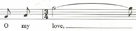 rhythmic motif in measures 12-3
