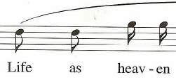rhythmic motif in measure 5
